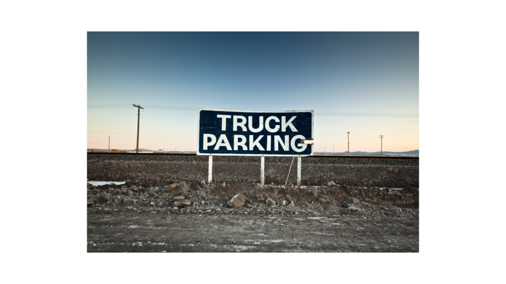 truck parking sign