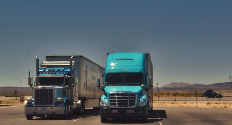 semi trucks at the truck stop